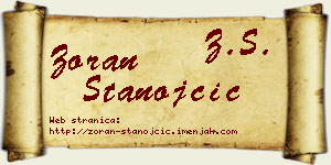 Zoran Stanojčić vizit kartica